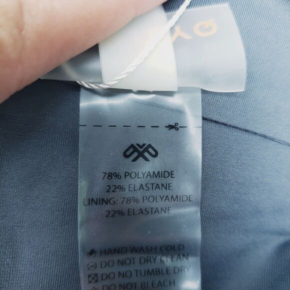 PILYQ Women's Sky Blue Gray Reversible Seamless Two Tone Bandeau Top Sz L NWT - Picture 3 of 4